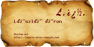 László Áron névjegykártya